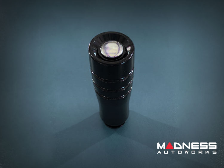 FIAT 500 Short Shifter Kit + Gear Shift Knob Combo - MADNESS Adjustable Shifter + MegaWeight Black Shift Knob 